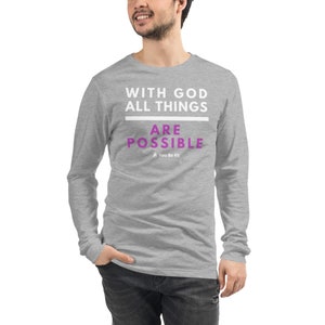 Motivation Long-Sleeve Tee Unisex All Things Are Possible 2 image 5