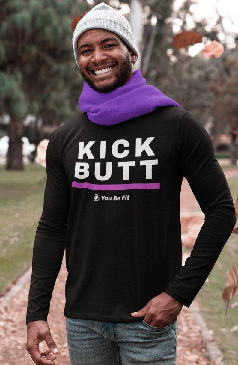 Motivation Long-Sleeve Tee Unisex Kick Butt image 1