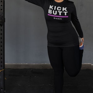 Motivation Long-Sleeve Tee Unisex Kick Butt image 5