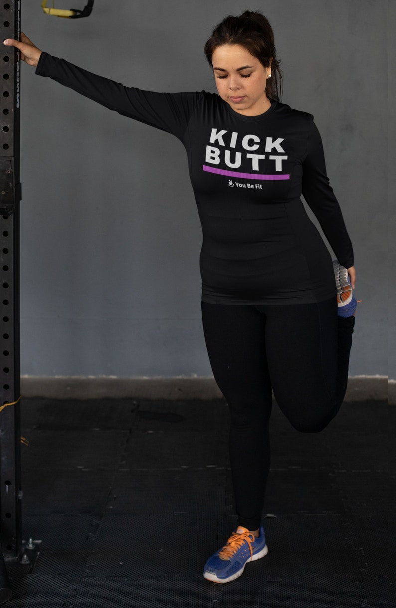 Motivation Long-Sleeve Tee Unisex Kick Butt image 5