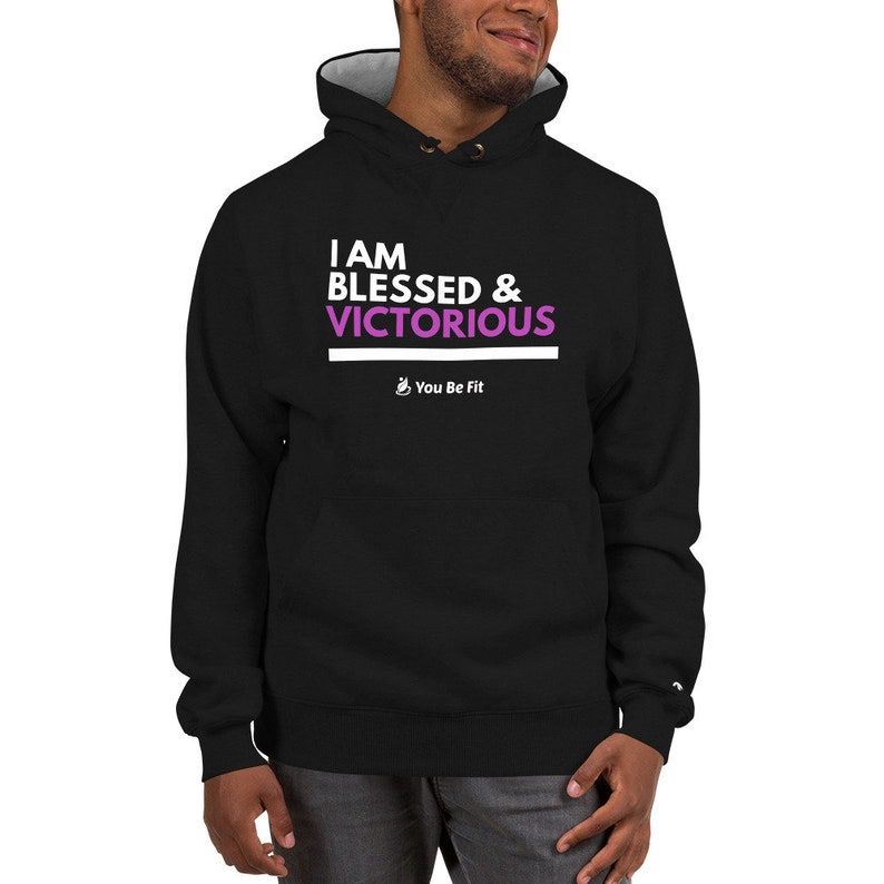 Motivation Champion Hoodie I Am Blessed & Victorious image 6