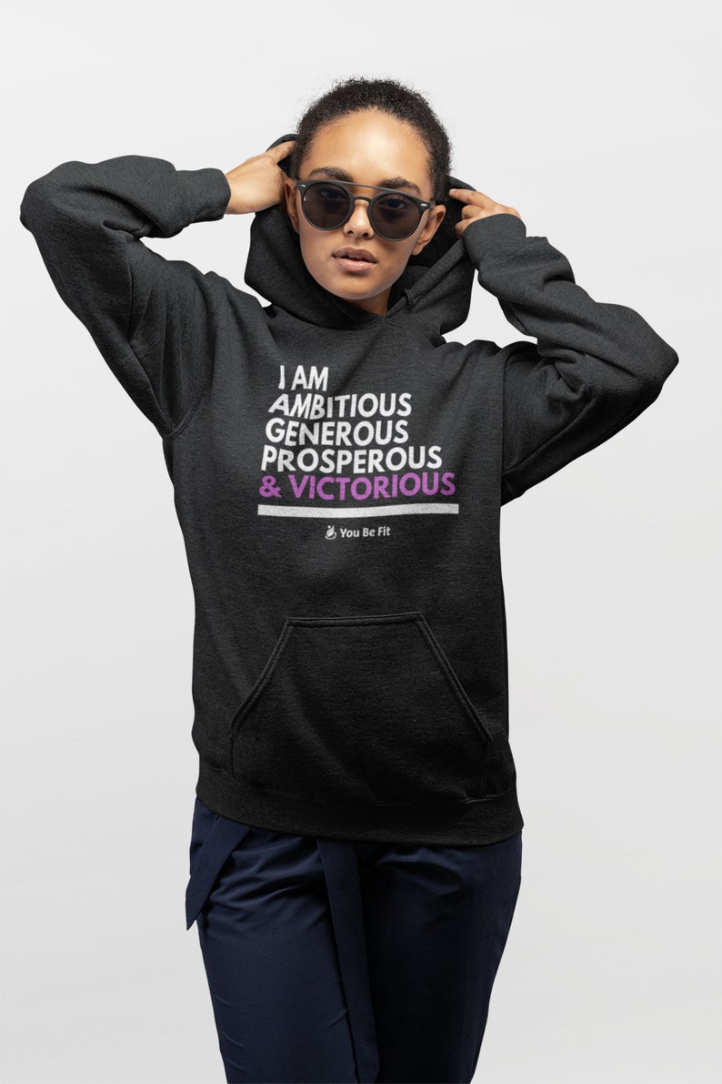 Motivation Champion Hoodie I Am Victorious image 2