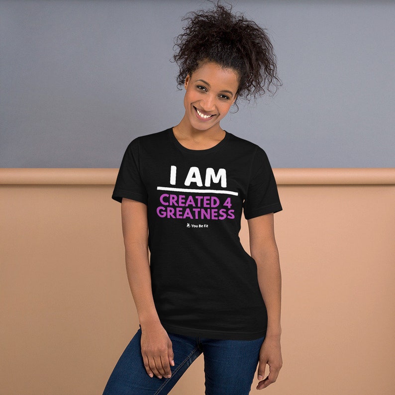 Motivation Short-Sleeve Unisex T-Shirt I Am Created 4 Greatness image 2