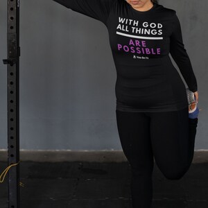 Motivation Long-Sleeve Tee Unisex All Things Are Possible 2 image 2