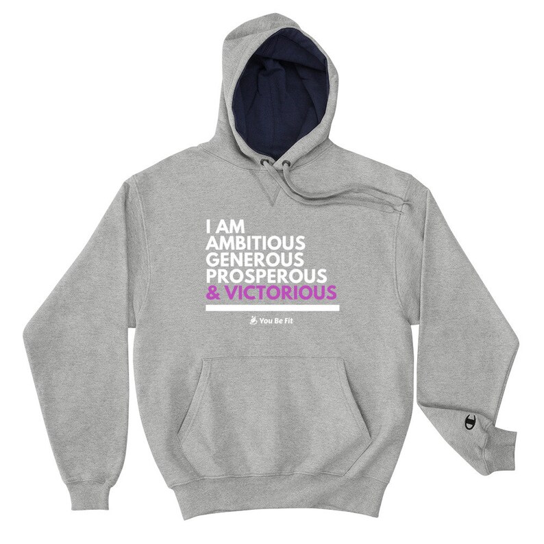 Motivation Champion Hoodie I Am Victorious image 8