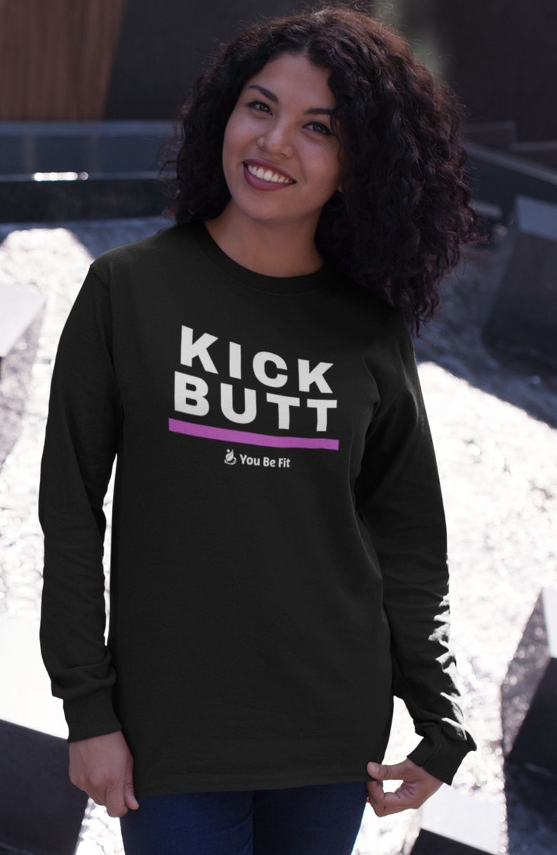 Motivation Long-Sleeve Tee Unisex Kick Butt image 4