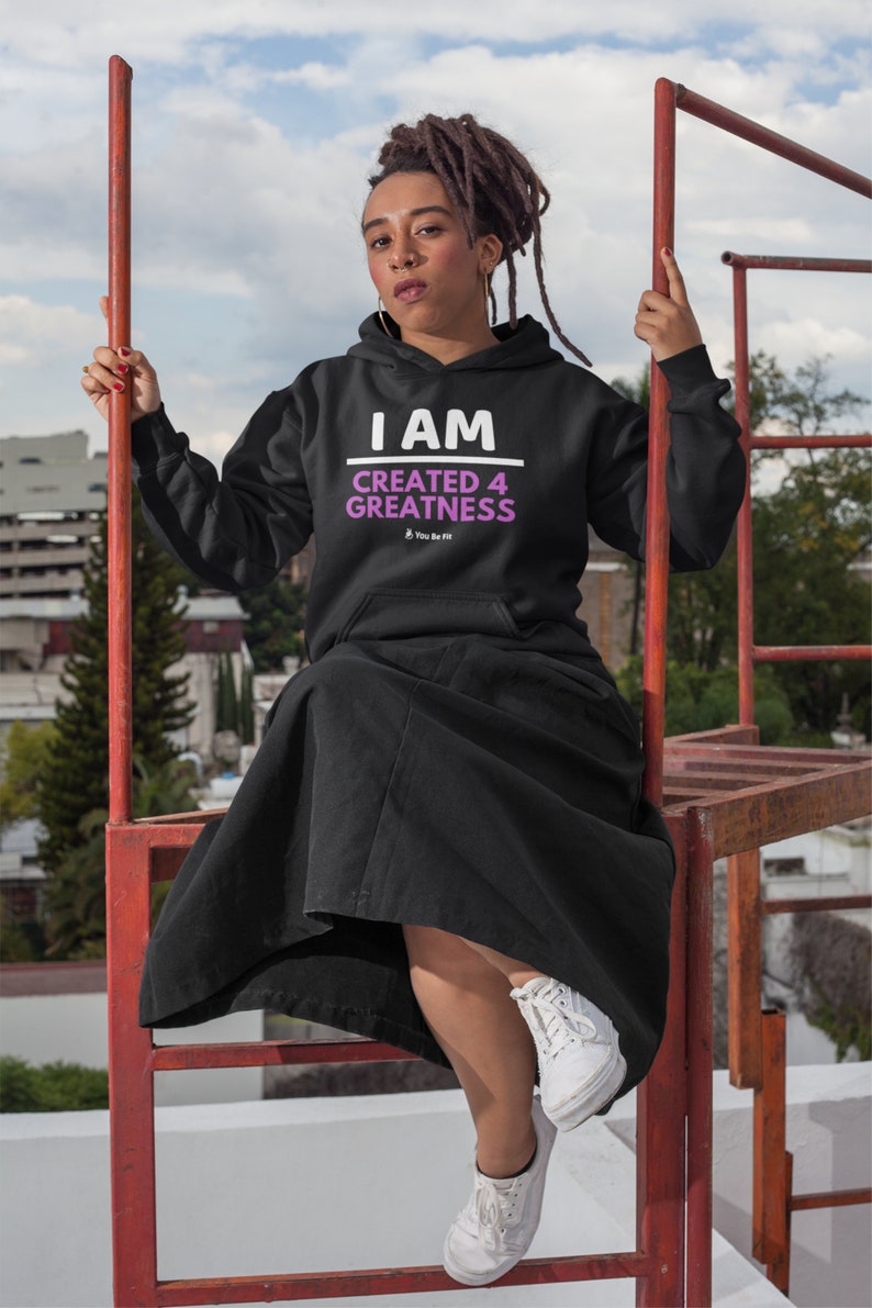 Motivation Champion Hoodie I Am Created 4 Greatness image 3