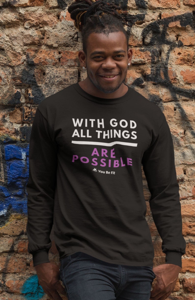 Motivation Long-Sleeve Tee Unisex All Things Are Possible 2 image 3