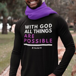 Motivation Long-Sleeve Tee Unisex All Things Are Possible image 5