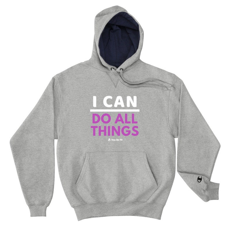 Motivation Champion Hoodie I Can Do All Things image 7