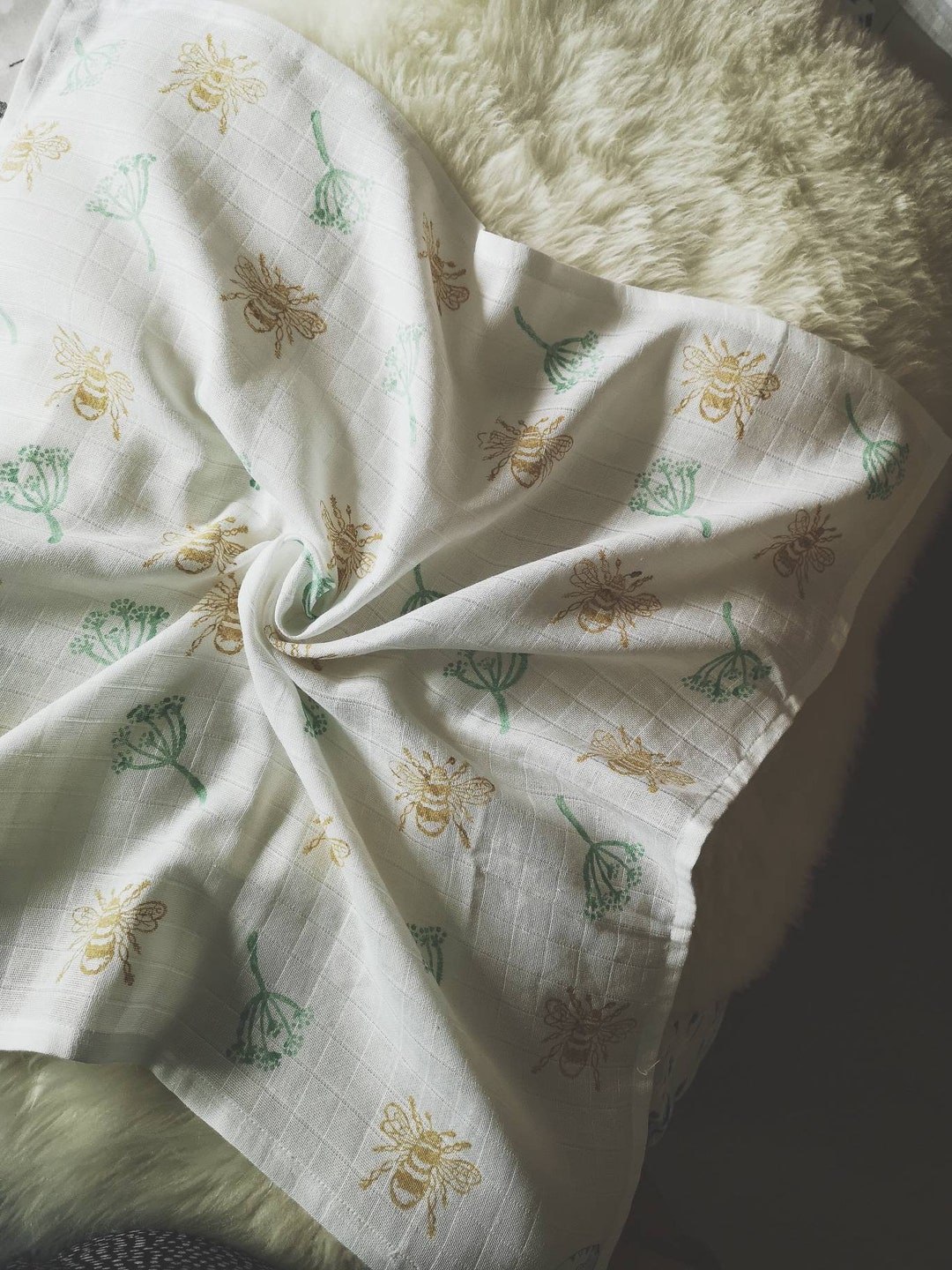 Personalised muslin square baby swaddle blanket handmade Etsy.de