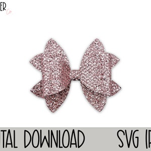 Hair bow template, bow svg, hair bow svg, bow template, bow cut file, hair bow cutting file, 3d bow svg, hairbow