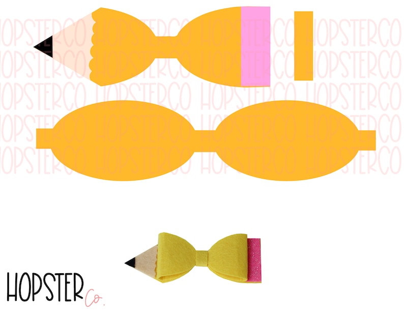 Pencil Bow Template Pencil Bow Template
