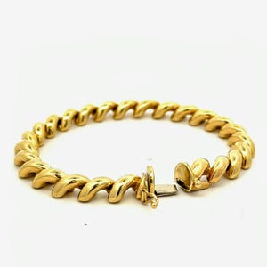 San Marco Link 14 Kt Yellow Gold Beveled Graduated Bracelet