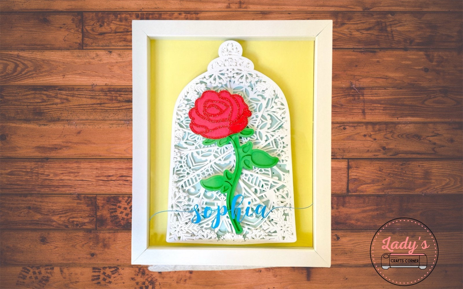 Beauty and the Beast Shadow Box Papercut Art Custom Shadow - Etsy