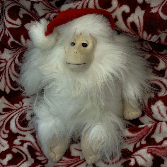 white monkey stuffed animal