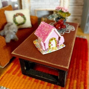 Dollhouse Miniature Christmas Decorations in Cardboard Box Silver