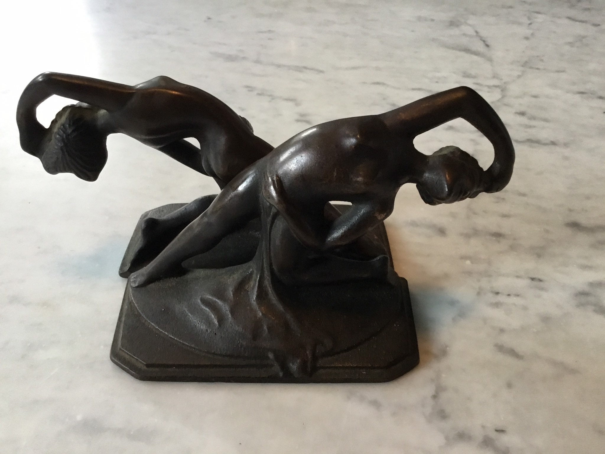 Art Deco Arching Nude Bookends - Etsy