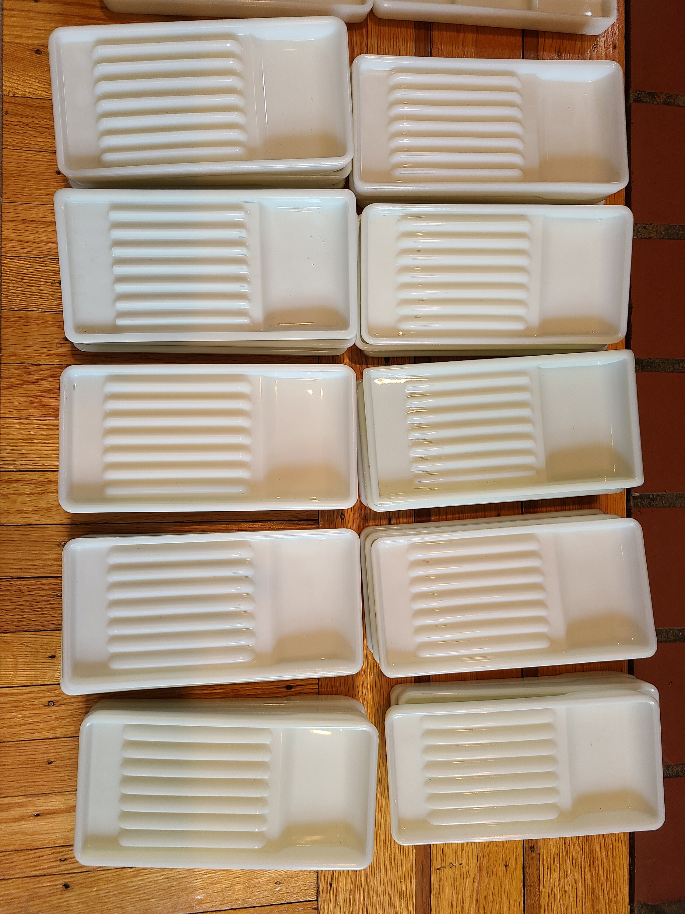 Vintage Milk Glass Dental Trays Etsy
