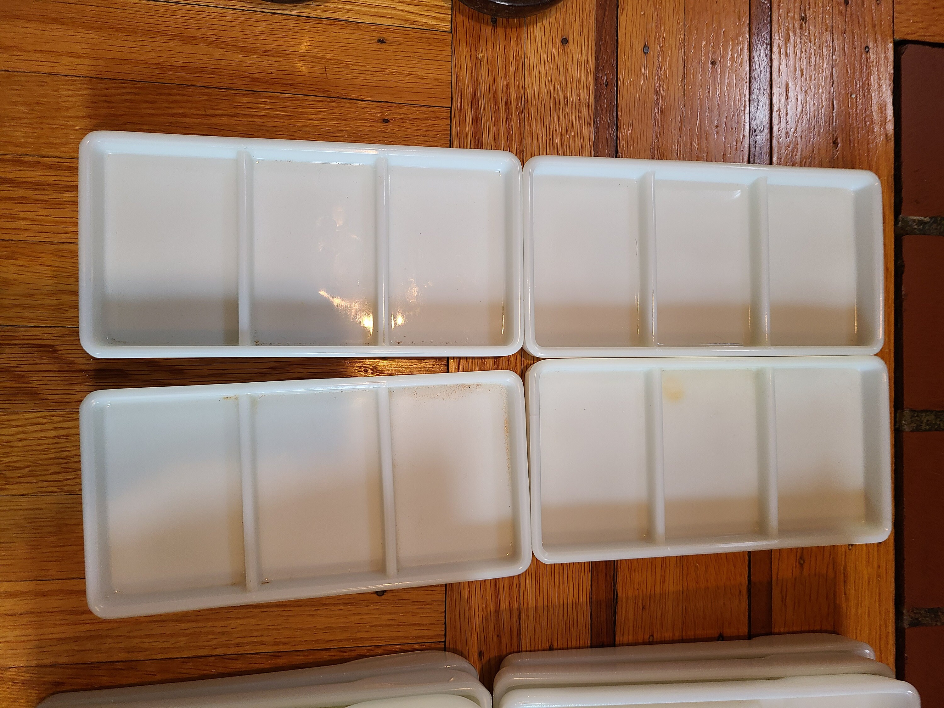 Vintage Milk Glass Dental Trays Etsy