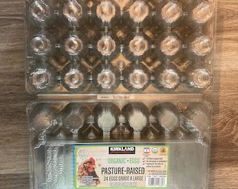 Egg Cartons Plastic Hold 24 Eggs-Set of 8 Cartons