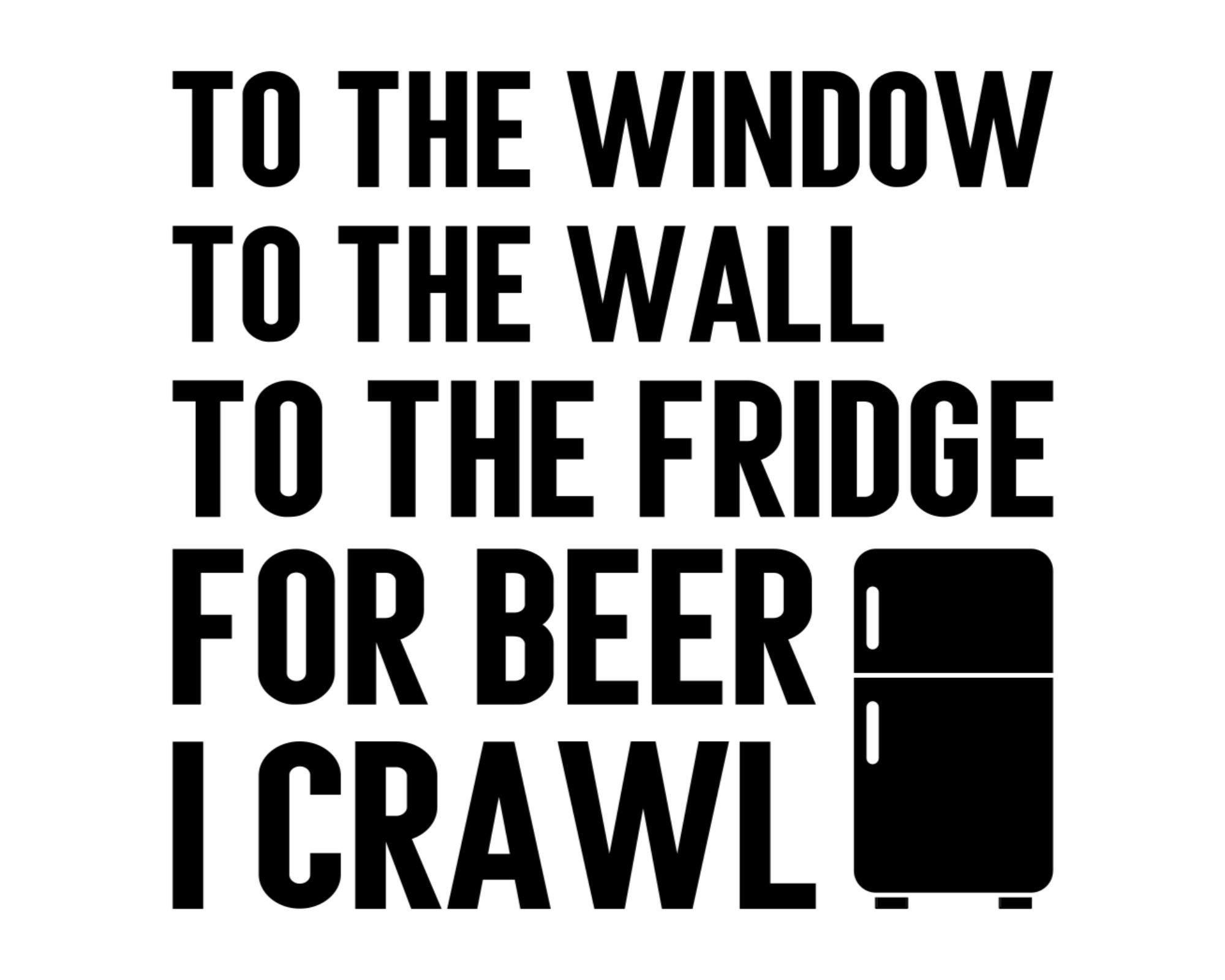 Dose Cooler Grafiken - In den Kühlschrank für Bier ich kriechen - SVG, PNG Dateien für Cricut, Htv, sofortiger digitaler Download
