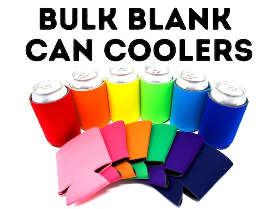 Custom Assorted Collapsible Can Coolers Set of 10, Personalized Bulk Pack -  Keeps Your Drink Cold, Great for Beer, Soda and other Beverages - Assorted