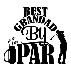 Can Cooler Graphics - Mejor abuelo por par - SVG, archivos PNG para Cricut, HTV, descarga digital instantánea