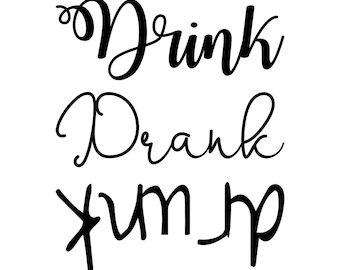 Can Cooler Graphics - Drink Drank Drunk - SVG, PNG Files for Cricut, HTV, Instant Digital Download