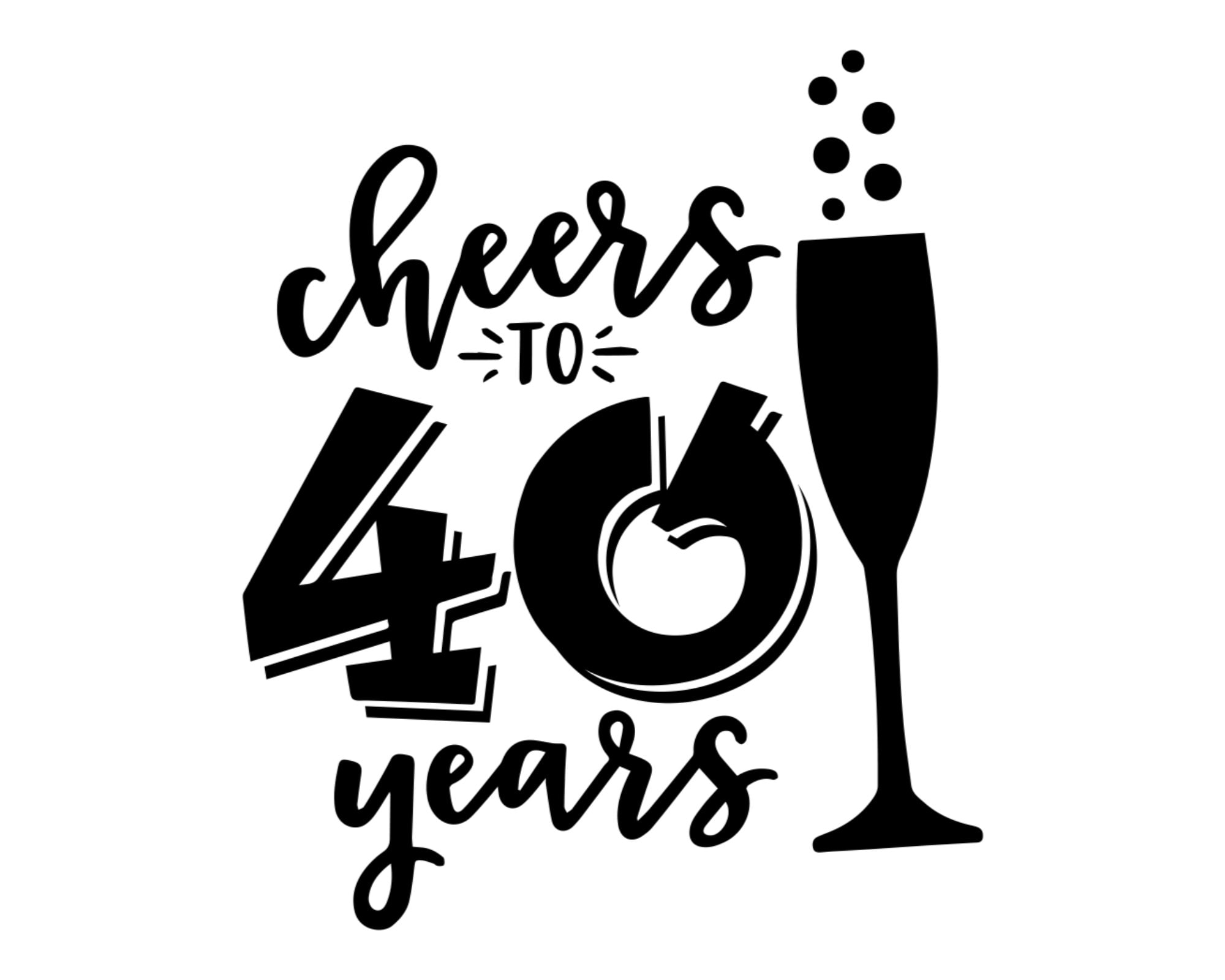 Can Cooler Graphics Cheers To 40 Years SVG PNG Files for | Etsy