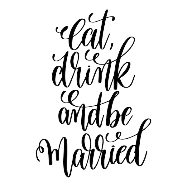 Eat Drink and Be Married Koozie - Etsy