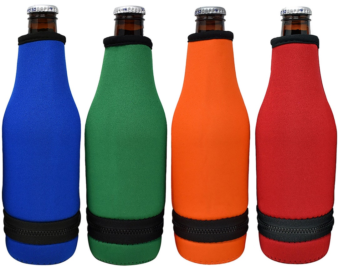 Beer Bottle Sleeves 4pack Easyon Bottom Zipper Extra Etsy
