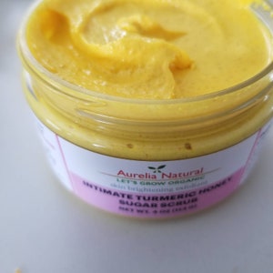 INTIMATE TURMERIC SUGAR Scrub | Kojic Flavor |  Bikini Underarm Scrub | Ingrown hairs