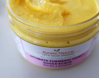 Exfoliante de azúcar de cúrcuma íntima/sabor kójico Avbl/exfoliante de axilas de Bikini/vellos encarnados/suaviza la piel