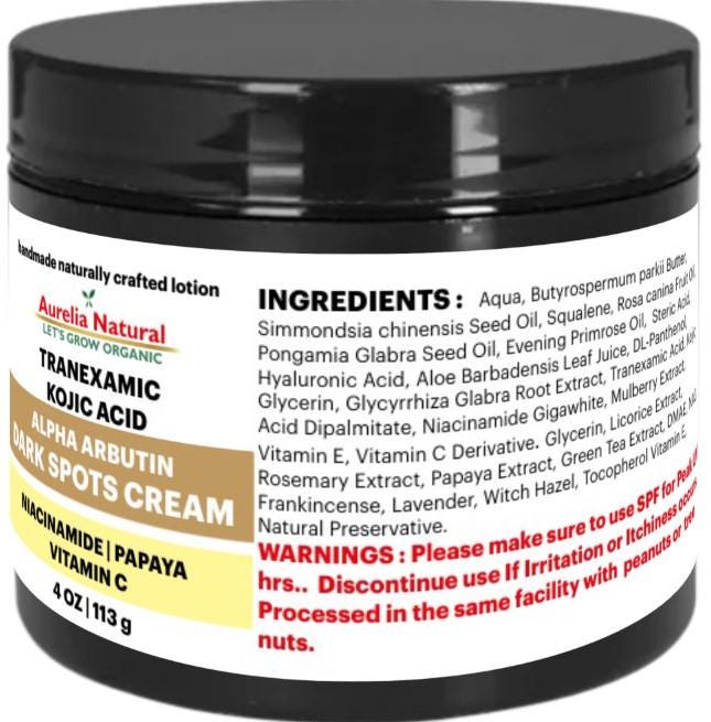 Tranexamic Kojic Acid Alpha Arbutin Cream | 4 Oz - Etsy