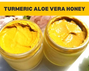 Luxurious Handmade Turmeric Face Mask Aloe Vera & Honey, Natural Skincare