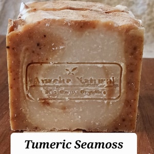 Turmeric Irish Seamoss Soap, Seamoss Soap,  Moisturizes, Cleanse, All types skin Handmade All Natural 3 oz each