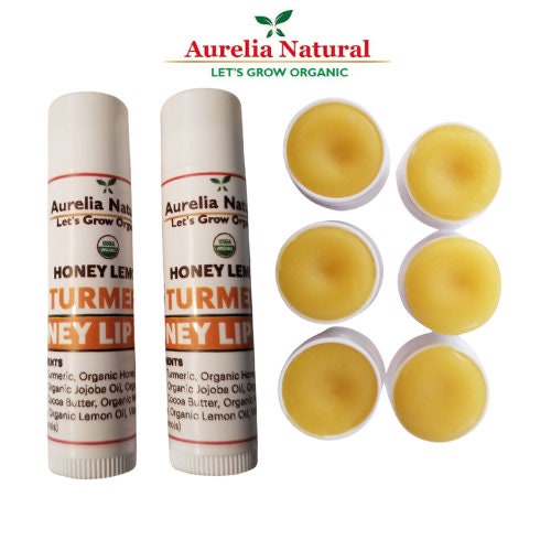 Turmeric Lip Balm Honey Lemon Cocoa Mango Honey Etsy