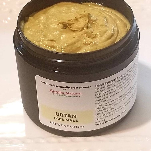 UBTAN FACE MASK Saffron + Sandelwood Youthful Complexition,  Exfoliate, deeply Cleanses, Hydrate skin