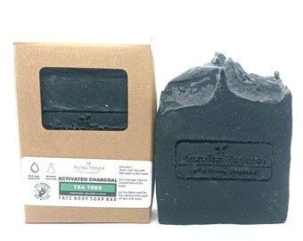 Activated Charcoal Tea Tree Soap: Natural Face & Body Bar