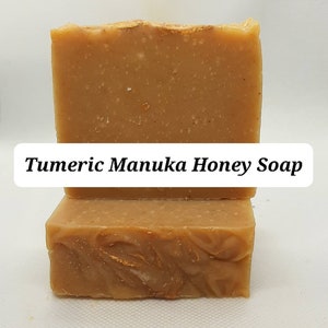 Turmeric Manuka Honey Soap Face Body Handmade 3 oz each