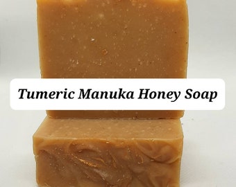 Turmeric Manuka Honey Soap Face Body Handmade 3 oz each