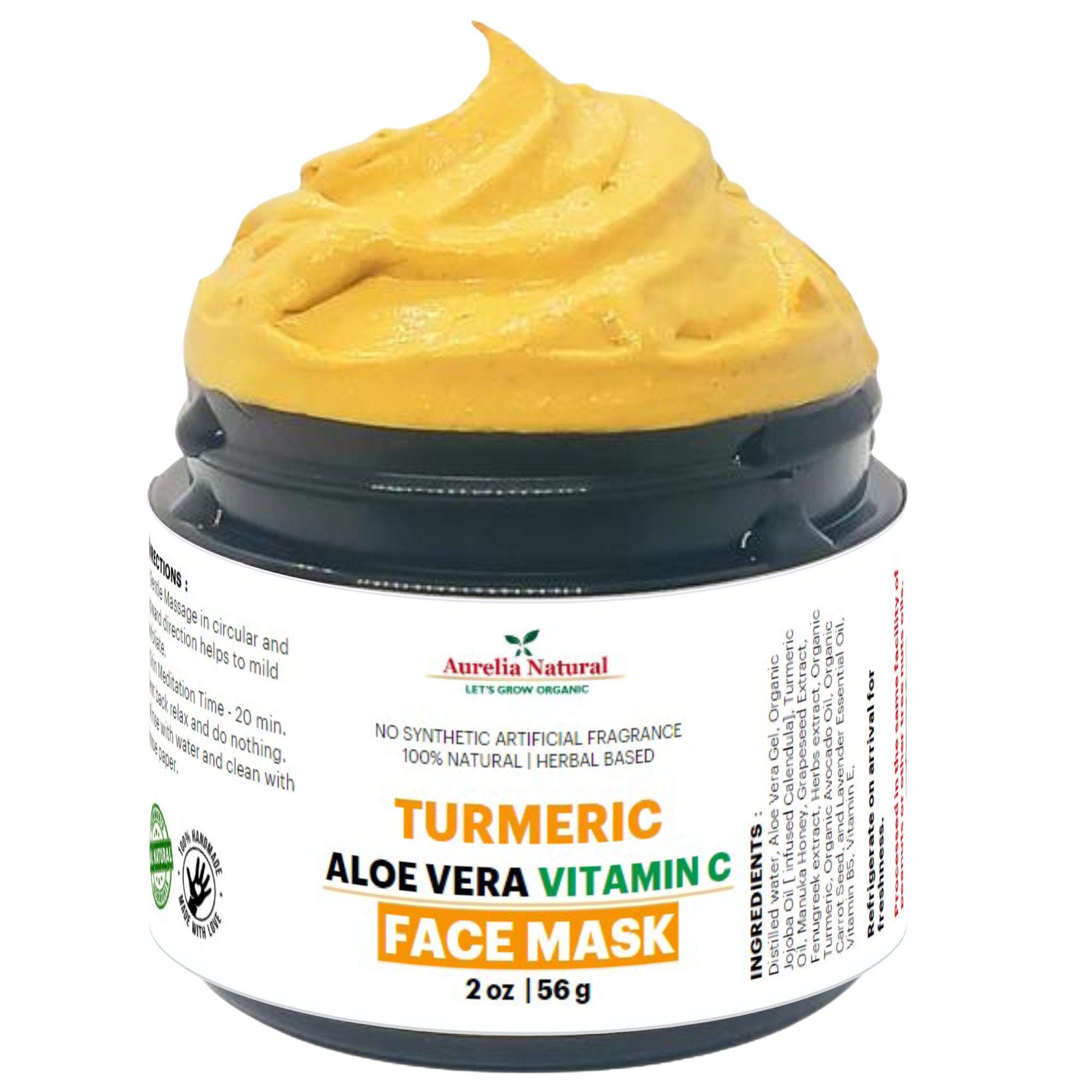 Turmeric Vitamin C Aloe Vera Mask | Skin Exfoliating Mask
