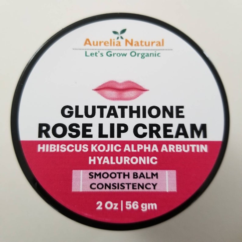 Glutathione Kojic Lip Cream Alpha Arbutin Hibiscus Hyaluronic Acid Handmade Small Batch image 5