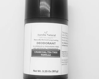 Activated Charcoal Vanilla Tea Tree Deodorant Detox 2.6 oz