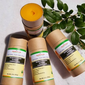 TURMERIC SEABUCKTHORN Face Body Stick | Turmeric Rosehip Seabuckthorn Even out skin complexion, Moisturizes