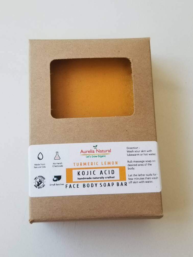 Kojic Lemon Turmeric Skin Brightening Soap Face and Body | Handmade |…