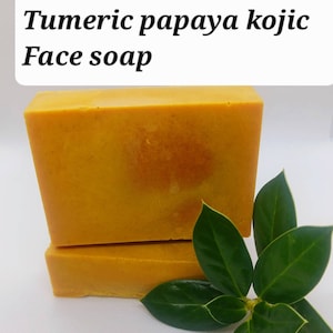 Kurkuma Kojic Papaya Honig Seife | Gesicht Innenseite Oberschenkel, Elbow Knie Körper Seife