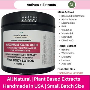 Maximum Kojic Acid Alpha Arbutin Niacinamide Watermelon Lotion | PHA Vitamin C | Sensitive Skin