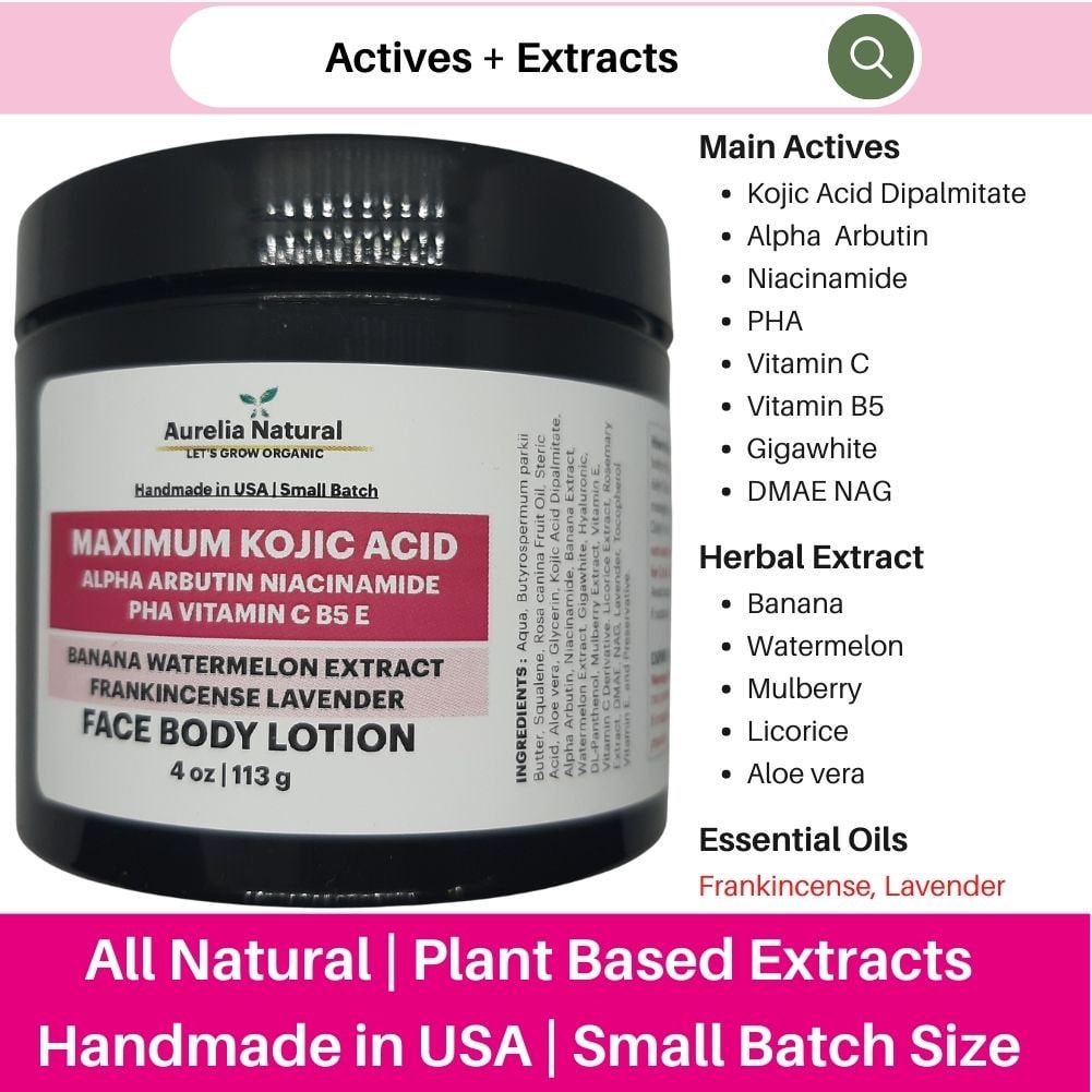 arbutin kojic acid phytic acid glutathione glucosamine onion Maximum Kojic Acid Alpha Arbutin Niacinamide Watermelon Lotion | PHA  Vitamin C